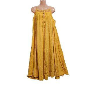 Free People Mancora Midi Relaxed Flared Sun Dress Women Size L Free-Est
